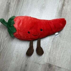 Jellycat‎ London Amuseable Red Chili Pepper Soft Plush Stuffed Toy Discontinued